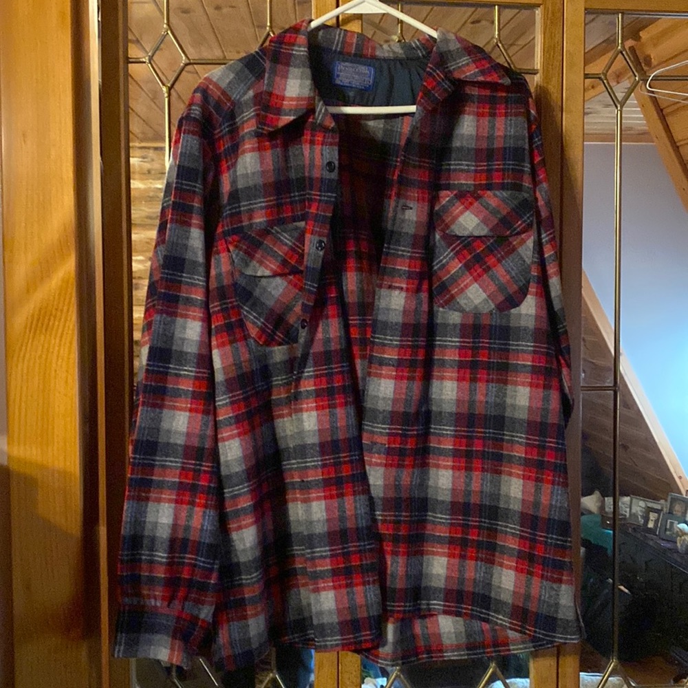 Men’s Plaid wool shirt